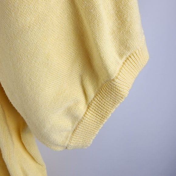 Quacker Factory V-Neck Cardigan Womens 3X Yellow Embroidered Beaded Vegetables - Picture 5 of 8